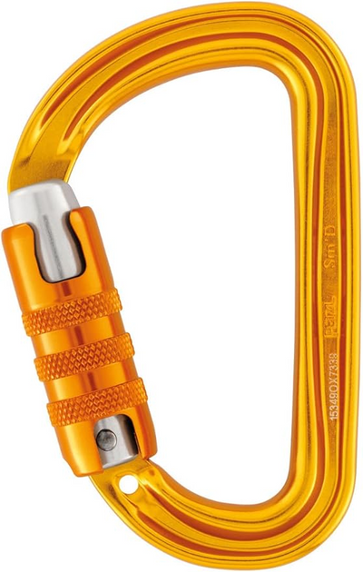 Petzl Sm'D Carabiner - Versatile, Lightweight, Compact, D-Shaped Locking Carabiner for Rock and Ice Climbing