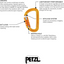 Petzl Sm'D Carabiner - Versatile, Lightweight, Compact, D-Shaped Locking Carabiner for Rock and Ice Climbing