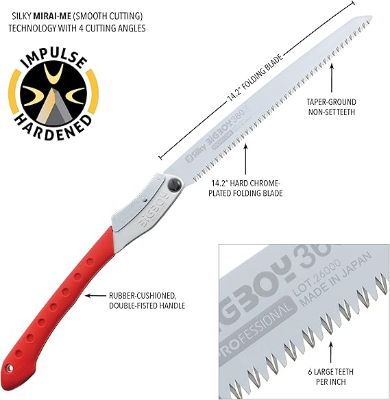 Silky Professional BIGBOY Folding Saw 360mm Large Teeth (354-36)